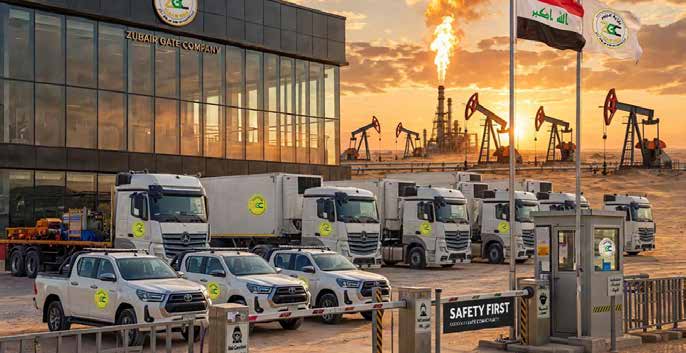 Fleet at an oilfield site